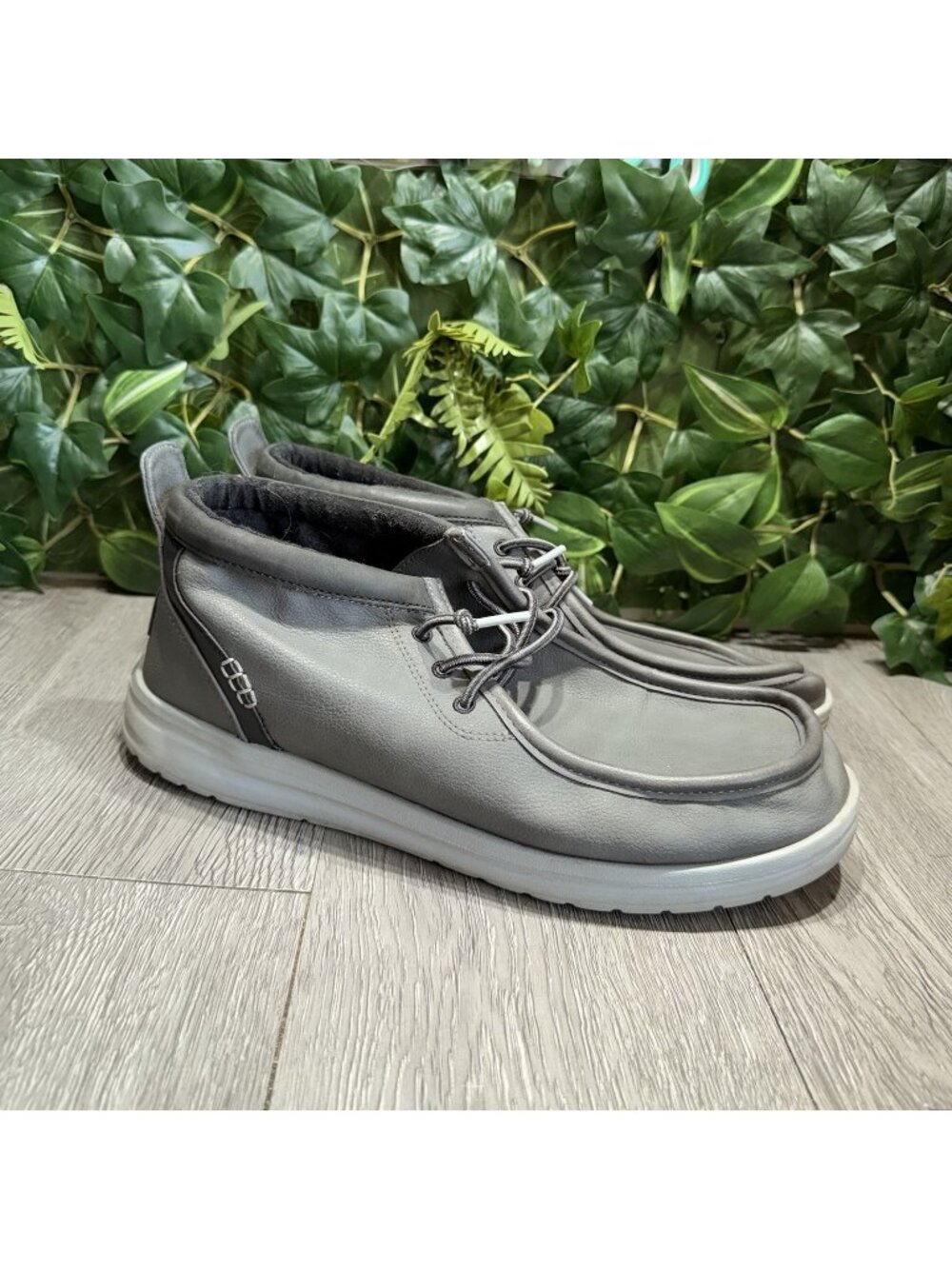 Hey Dude Wally Mid GripR Workwear Men's Size 12 Casual Sneaker Black Canvas